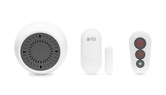 Arlo Siren, Sensor, & Remote (from left to right)