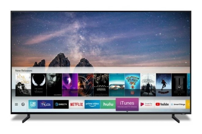 Samsung TV set with Apple's iTunes app