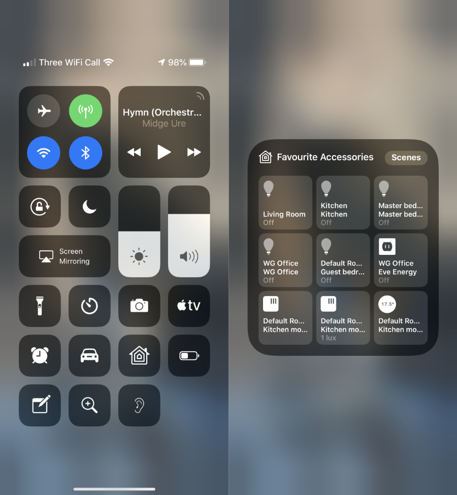 You can add HomePod to a Home button in Control Center