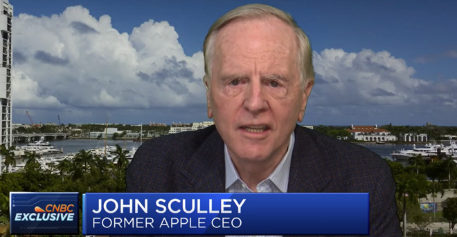 Former Apple CEO John Sculley speaking on CNBC