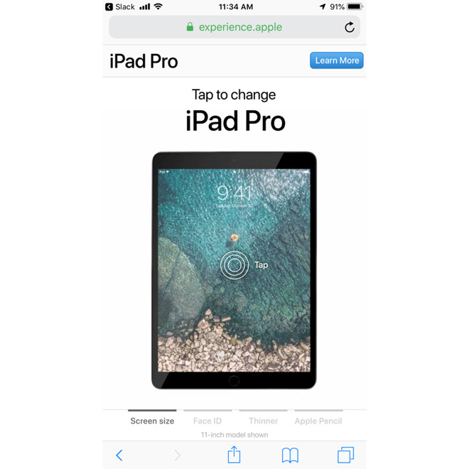 iPad Pro marketing page