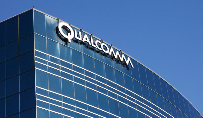 Qualcomm office building showing company logo