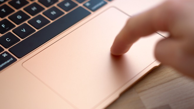The trackpad of the 2018 MacBook Air