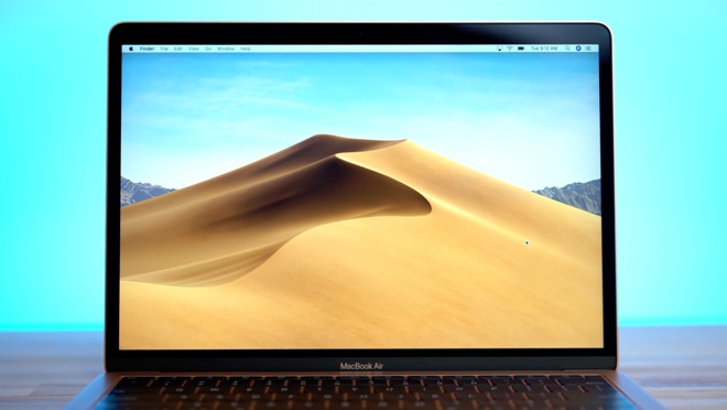 The refreshed display in the 2018 MacBook Air