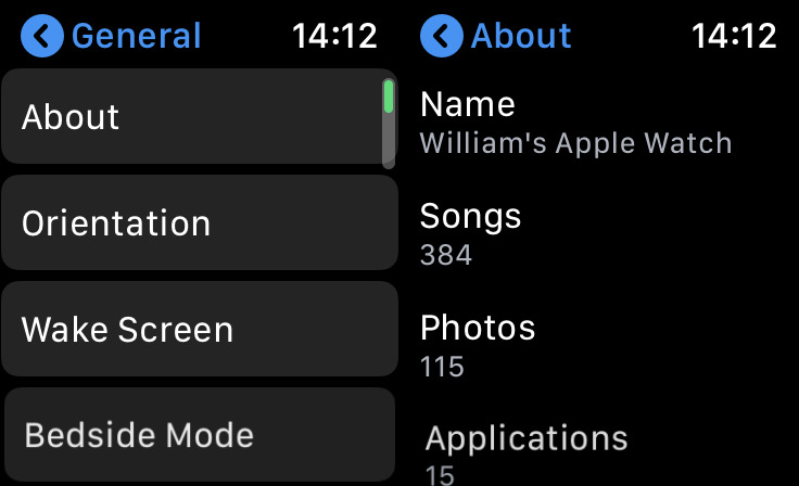 Use Settings, General, About to check how much is actually stored on your Apple Watch