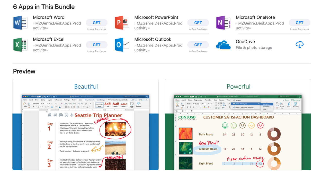 How much is microsoft word for mac in app store