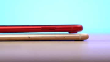 The iPhone XR is slightly thicker than the iPhone 8 Plus