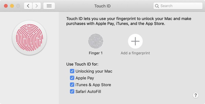 safari enable touch id