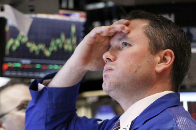 Worried stock broker