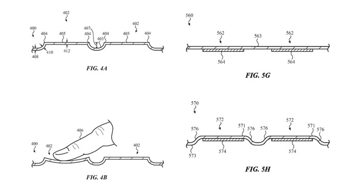 Images of the raised glass key concepts from the patent application