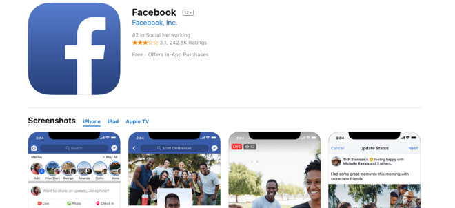 Facebook on the App Store