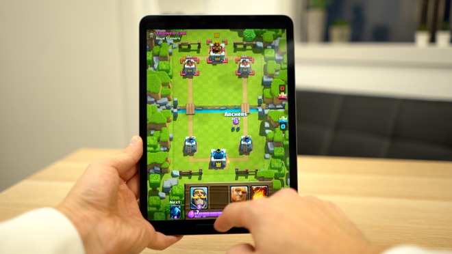 Clash Royale on an iPad Pro