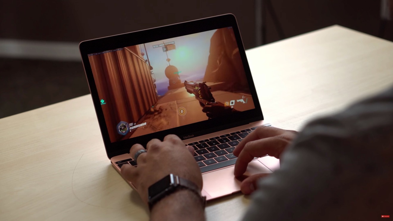 Nvidia Geforce Now playing on a MacBook