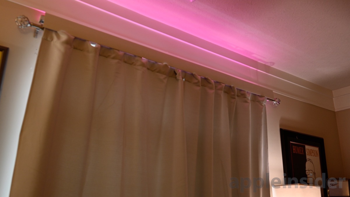Eve Light Strip above curtans