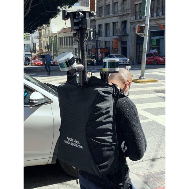 Apple Maps LIDAR backpack