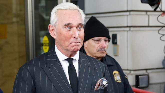 Roger Stone, following his appearance in federal court in Washington D.C.