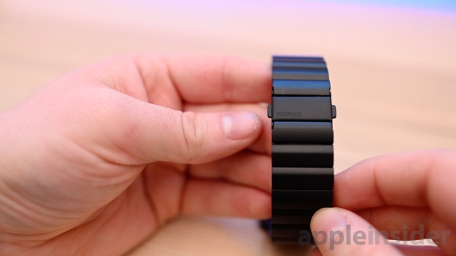 Nomad titanium Apple Watch band