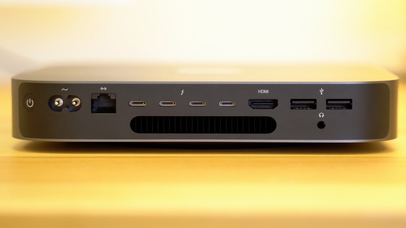 The new Mac mini's input-output selection