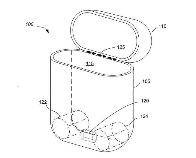 A version of the AirPods Wireless Charging Case with two coils at the base. Another version has two longer coils running at the sides.