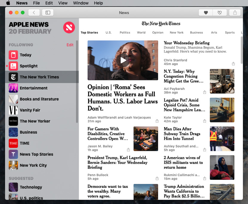 Apple's News app for iOS has already been ported to the Mac