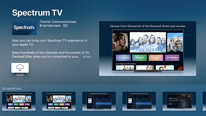 Charter Spectrum cable Apple TV