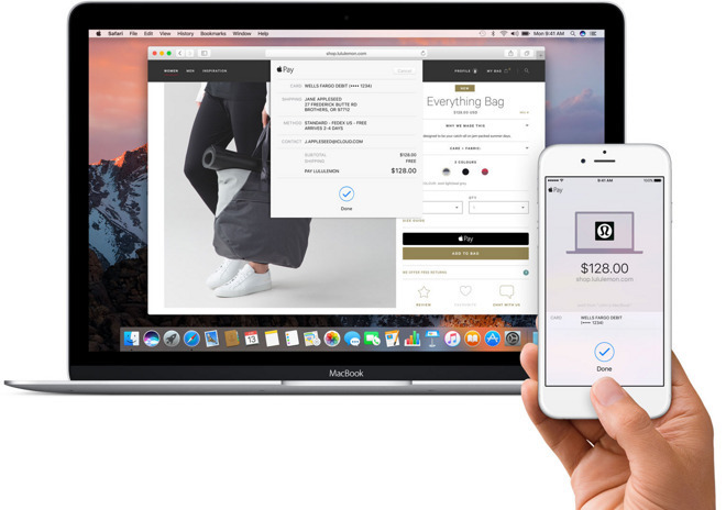Apple Pay works on both Mac and iPhone