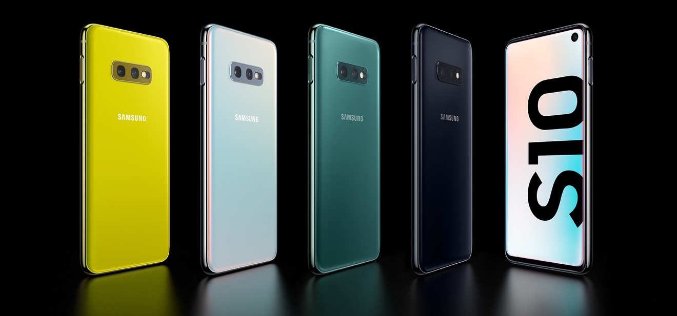 The Samsung Galaxy S10e range of body color options