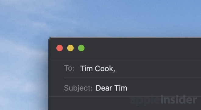 Dear Tim email