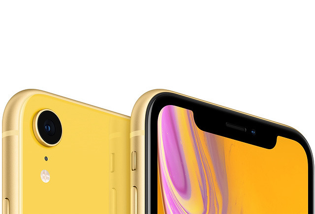 iPhone XR in yellow