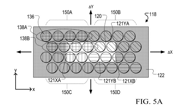 An image illustrating the changes in pattern that could occur when displaced under pressure