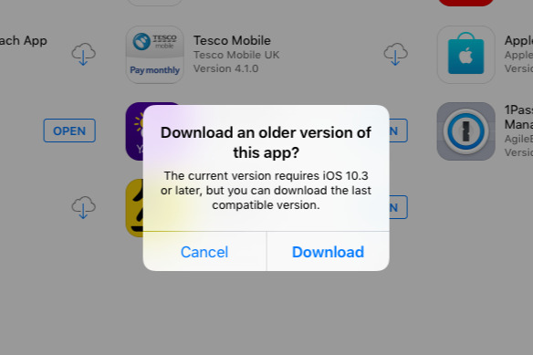 how to download old app versions