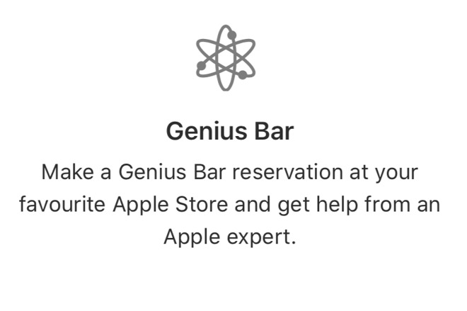 genius bar appointment