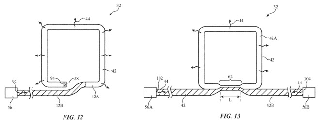Two forms of fiber optic loops offered in the patent.