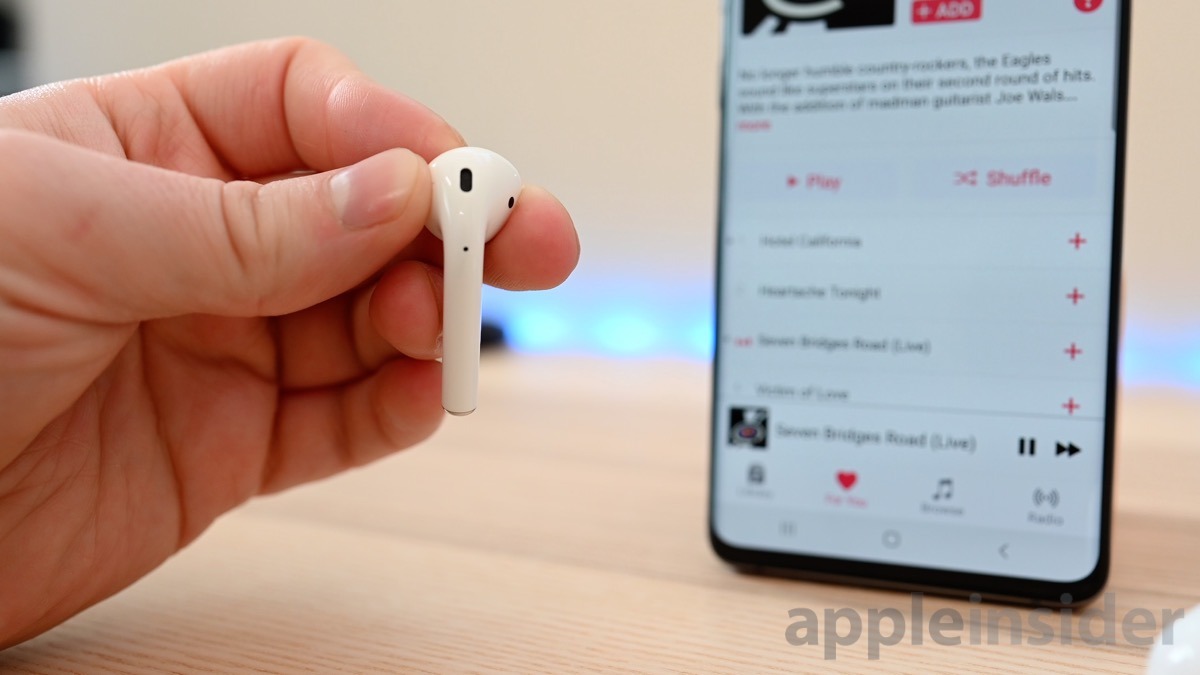 AirPods can be double tapped to play/pause songs