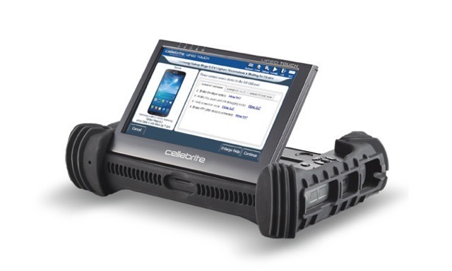 The Cellebrite Universal Forensic Extraction Device (UFED), an item that may have been created using hacks gleaned from a 'dev-fused' iPhone