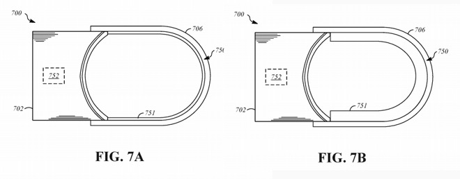 The inflating version of Apple's headband tensioning system