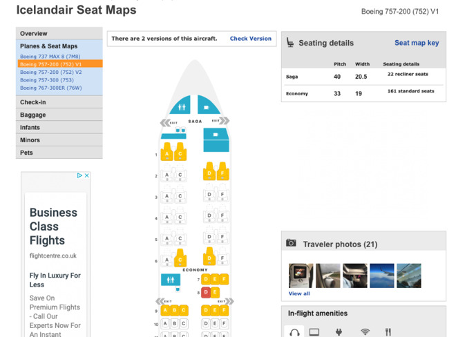 There are also green seats which are the ones recommended for legroom and position in the cabin