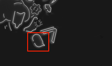All of the icons are broken as if really made from neon tubes but this could be messages. Or just a blob, really.