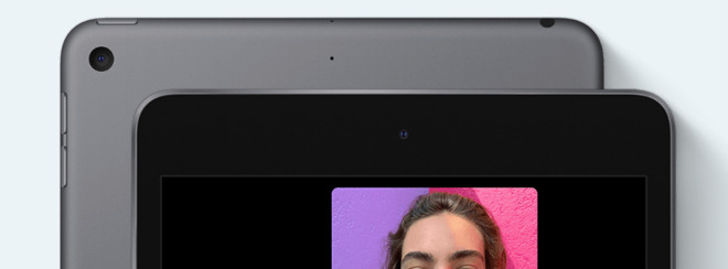The rear mic on the new iPad mini is in the center, near the top