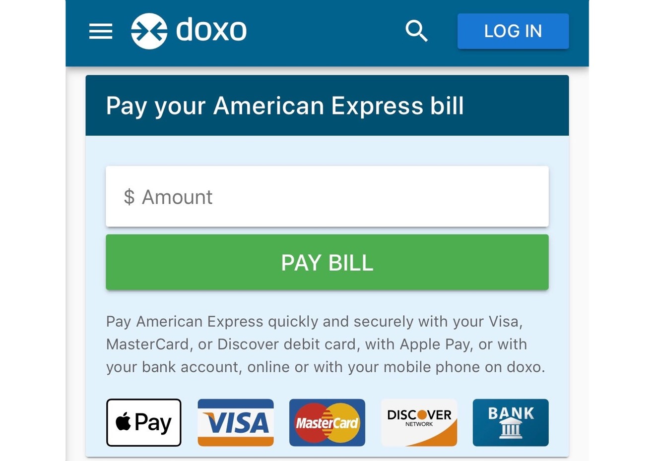 American Express Apple pay. Doxo. Pay paid paid. Pay Bills.