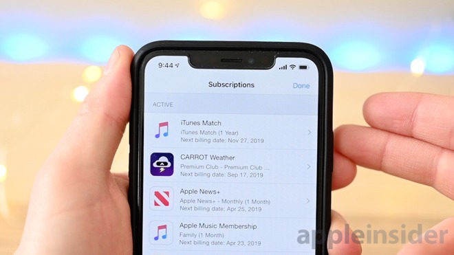 Apple News+ subscription