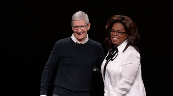 Apple CEO Tim Cook and Oprah Winfrey
