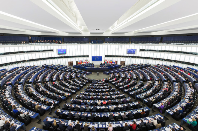 The European Parliament in Strasburg