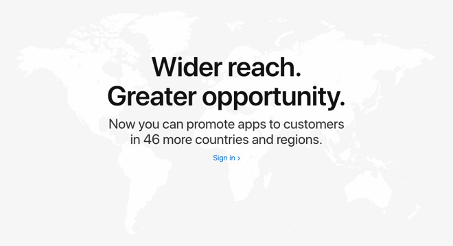 Apple Search Ads more countries notice
