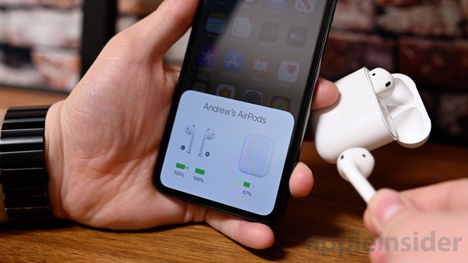 AirPods battery status