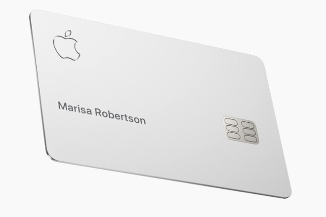 The titanium Apple Card has no number on it