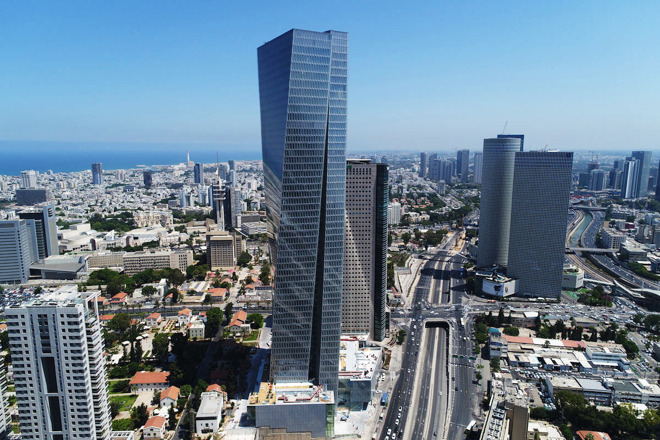 The Azrieli Sarona Tower in Tel Aviv.