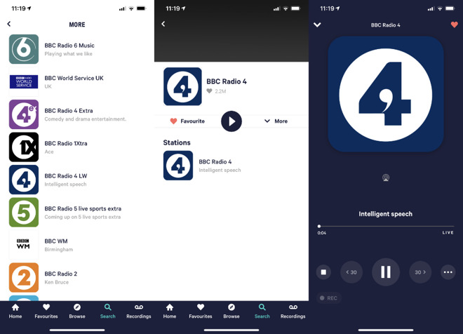 Stream audio from the TuneIn Pro radio app to HomePod