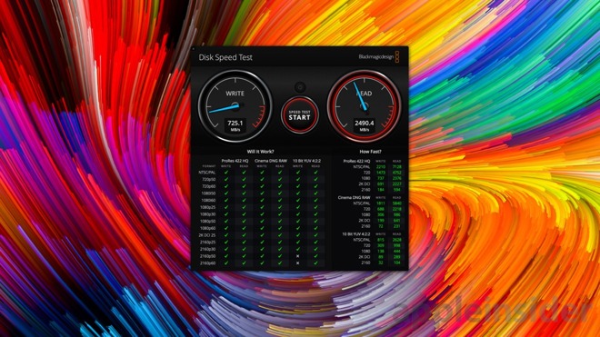 27-inch iMac 5K BlackMagic disk speed test