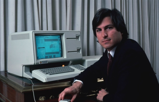 Steve Jobs with the Apple Lisa